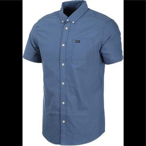 🆕 Mens RVCA Oxford Slim Fit Short Sleeve